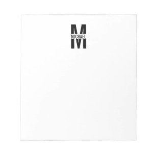 Personalisiertes Monogramm und Name Notepad Notizblock
