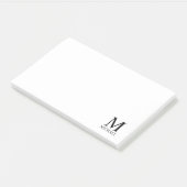 Personalisiertes Monogramm und Name Notepad Post-it Klebezettel (angewinkelt)