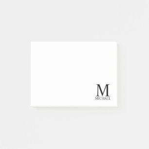 Personalisiertes Monogramm und Name Notepad Post-it Klebezettel