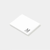 Personalisiertes Monogramm und Name Notepad Post-it Klebezettel (angewinkelt)