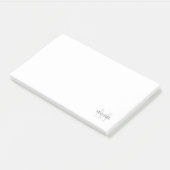 Personalisiertes Monogramm und Name Notepad Post-it Klebezettel (angewinkelt)