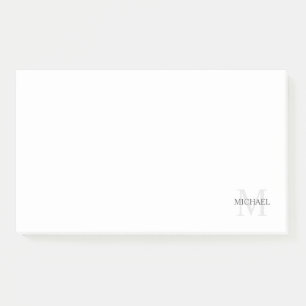 Personalisiertes Monogramm und Name Notepad Post-it Klebezettel