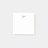 Personalisiertes Monogramm und Name Notepad Post-it Klebezettel (Vorderseite)