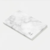 Personalisiertes Monogramm und Name Notepad Post-it Klebezettel (angewinkelt)