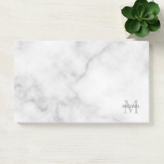 Personalisiertes Monogramm und Name Notepad Post-it Klebezettel (Büro)
