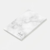 Personalisiertes Monogramm und Name Notepad Post-it Klebezettel (angewinkelt)