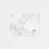 Personalisiertes Monogramm und Name Notepad Post-it Klebezettel (Vorderseite)
