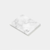 Personalisiertes Monogramm und Name Notepad Post-it Klebezettel (angewinkelt)