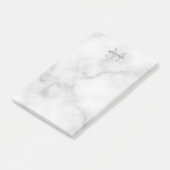 Personalisiertes Monogramm und Name Notepad Post-it Klebezettel (angewinkelt)