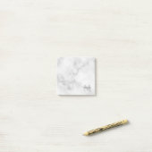 Personalisiertes Monogramm und Name Notepad Post-it Klebezettel (Auf Schreibtisch)