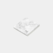 Personalisiertes Monogramm und Name Notepad Post-it Klebezettel (angewinkelt)