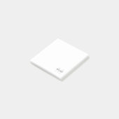 Personalisiertes Monogramm und Name Notepad Post-it Klebezettel (angewinkelt)