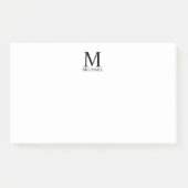 Personalisiertes Monogramm und Name Notepad Post-it Klebezettel (Vorderseite)