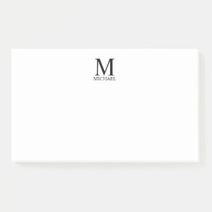 Personalisiertes Monogramm und Name Notepad Post-it Klebezettel