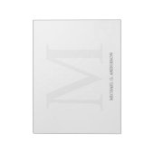 Personalisiertes Monogramm und Name Notizblock (Rotiert)