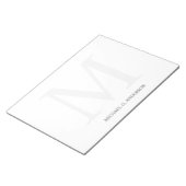 Personalisiertes Monogramm und Name Notizblock (angewinkelt)
