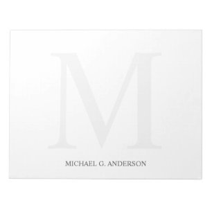Personalisiertes Monogramm und Name Notizblock