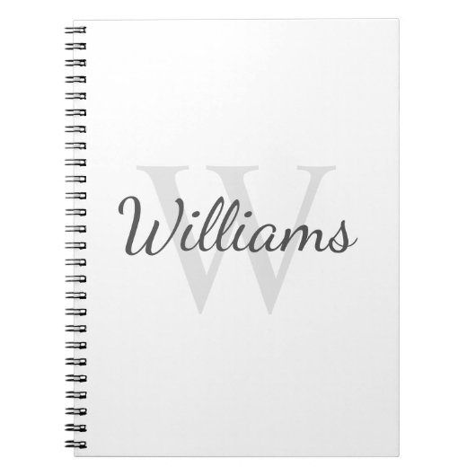 Personalisiertes Monogramm und Name Notizblock (Vorderseite)