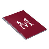 Personalisiertes Monogramm und Name Notizblock (Rechte Seite)