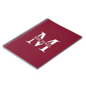 Personalisiertes Monogramm und Name Notizblock (Linke Seite)