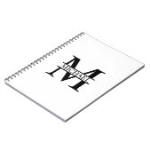 Personalisiertes Monogramm und Name Notizblock (Linke Seite)