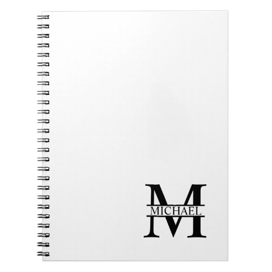Personalisiertes Monogramm und Name Notizblock (Vorderseite)