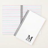 Personalisiertes Monogramm und Name Notizblock (Innen)