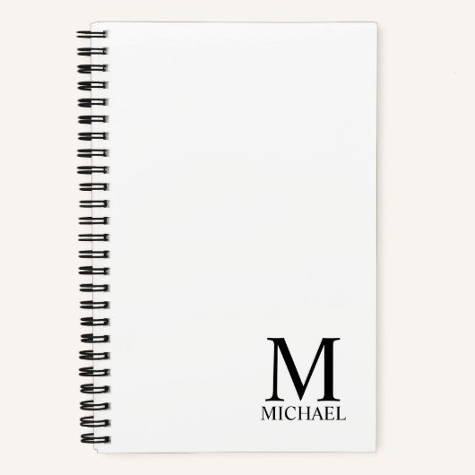 Personalisiertes Monogramm und Name Notizblock (Vorderseite)