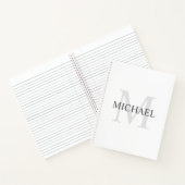 Personalisiertes Monogramm und Name Notizblock (Innenseite)