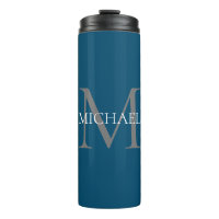Personalisiertes Monogramm und Name Ocean Blue