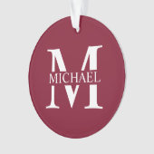 Personalisiertes Monogramm und Name Ornament (Vorderseite)
