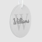 Personalisiertes Monogramm und Name Ornament (Vorderseite)