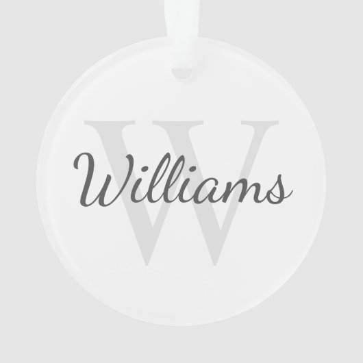 Personalisiertes Monogramm und Name Ornament (Rückseite)