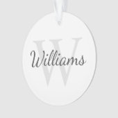 Personalisiertes Monogramm und Name Ornament (Vorderseite)