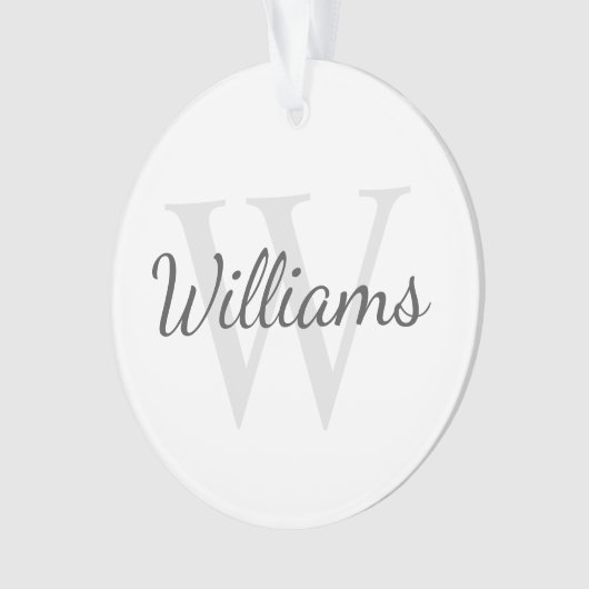 Personalisiertes Monogramm und Name Ornament (Vorderseite)