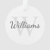 Personalisiertes Monogramm und Name Ornament (Vorderseite)