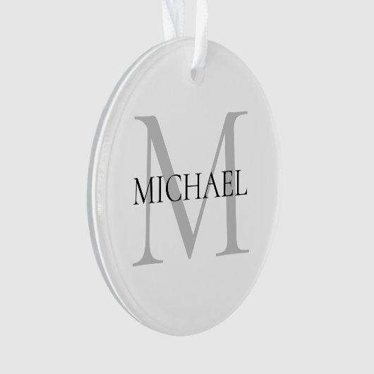 Personalisiertes Monogramm und Name Ornament (Vorderseite)