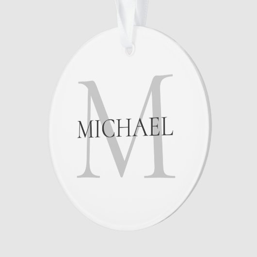 Personalisiertes Monogramm und Name Ornament (Vorderseite)