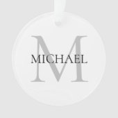 Personalisiertes Monogramm und Name Ornament (Vorderseite)