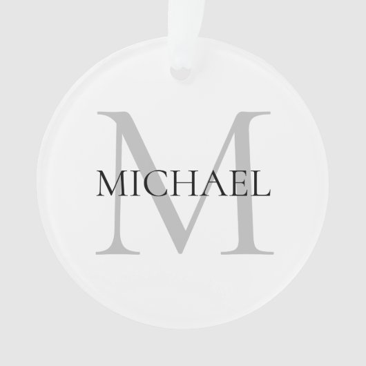 Personalisiertes Monogramm und Name Ornament (Vorderseite)