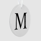 Personalisiertes Monogramm und Name Ornament (Vorderseite)