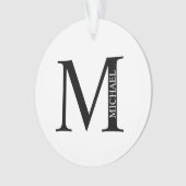 Personalisiertes Monogramm und Name Ornament (Vorderseite)