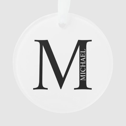 Personalisiertes Monogramm und Name Ornament (Vorderseite)