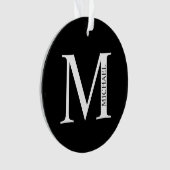 Personalisiertes Monogramm und Name Ornament (Vorderseite)