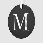 Personalisiertes Monogramm und Name Ornament (Vorderseite)
