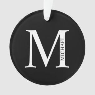 Personalisiertes Monogramm und Name Ornament