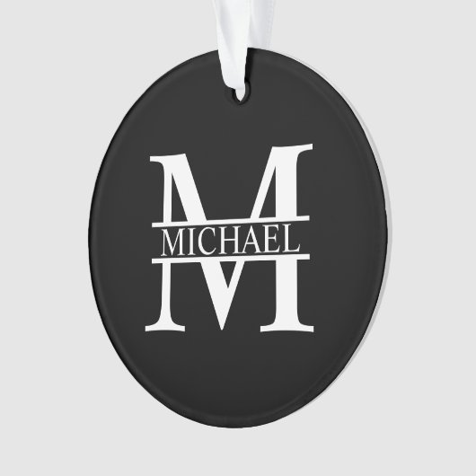 Personalisiertes Monogramm und Name Ornament (Vorderseite)