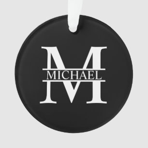 Personalisiertes Monogramm und Name Ornament