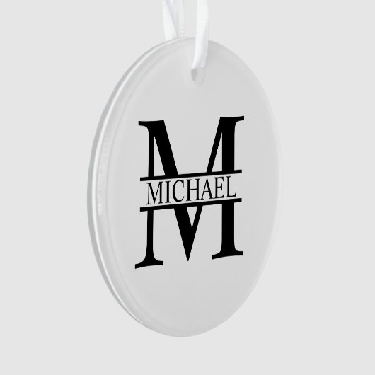 Personalisiertes Monogramm und Name Ornament (Vorderseite)