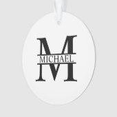 Personalisiertes Monogramm und Name Ornament (Vorderseite)